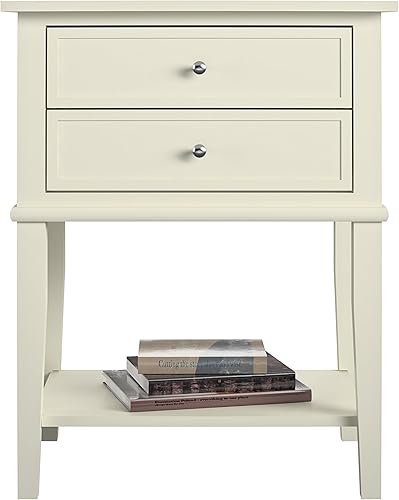 Miniatura 25 de Ameriwood Home Franklin Accent mesa con 2 cajones Gris,Negro -,Blanco,Rosado
