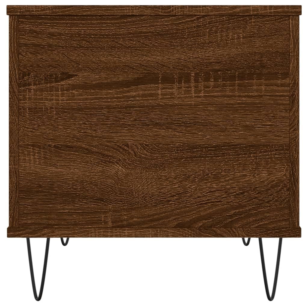 Homgoday Tavolino da caffè in rovere marrone, 60 x 44,5 x 45 cm, in legno ingegnerizzato, tavolino da tè per soggiorno, sala d'accoglienza degli ospiti, camera da letto e ufficio mobili tipo 1
