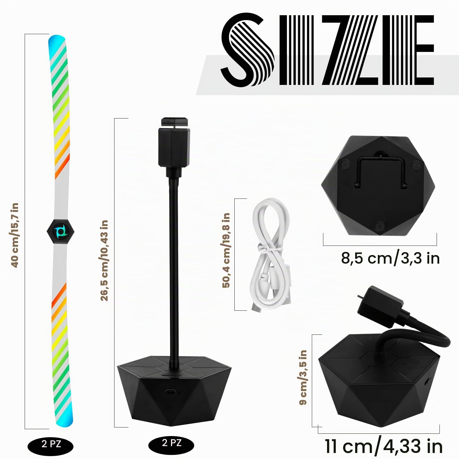 TEPENAR Repellente per Zanzare con USB C - Anti Mosche Ventilatore Antizanzare Senza Utilizzare Sostanze Chimiche, Scaccia Mosches Ventilatore per Insetti Spaventare, Godetevi i Vostri Pasti (2 PCS)