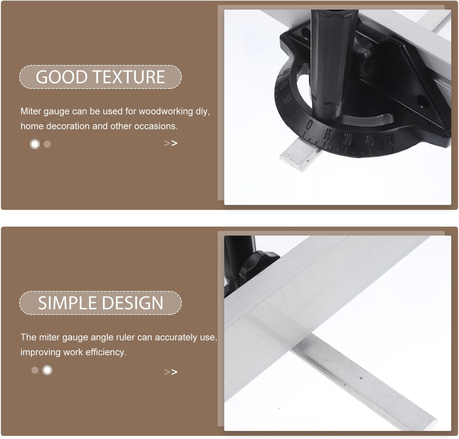 SAFIGLE Precision Miter Gauge Table Saw Fence Woodworking Miter Saw Gauge for Accurate Cuts Compatible Router Table Accessories