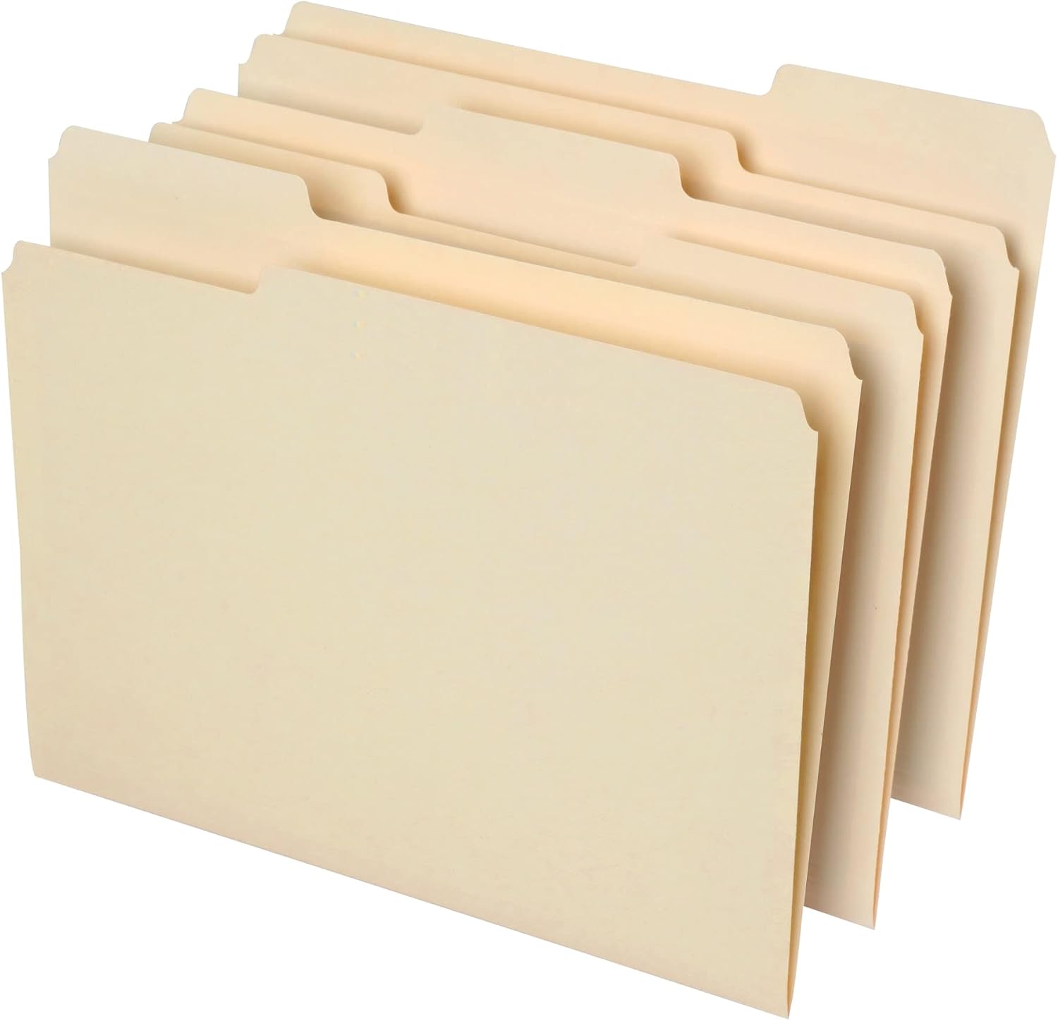 Office Depot File Folders, 1/3 Cut, Letter Size, 30% Recycled, Manila, Pack of 100, 810838