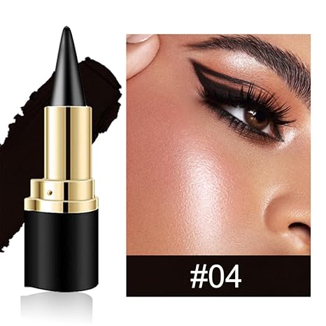 Baorder 2pcs Gel Eyeliner Pencil Set Matte Natural Black Eyeliner Cream Waterproof Smudge-proof Eyeliner Black Smokey Eyeshadow Palette Stick Crayon Goth Halloween Makeup