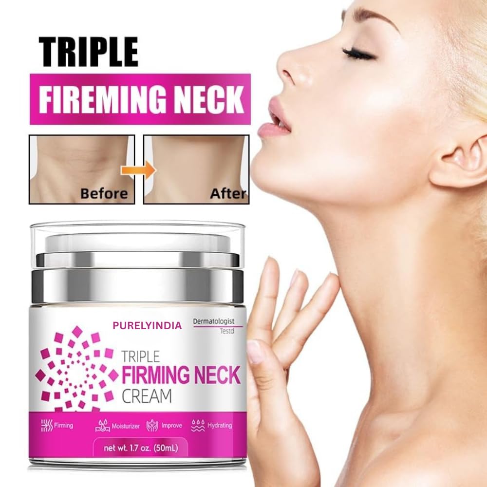 Anti-Aging Neck Cream | Retinol, Collagen & Peptides Triple Firming Moisturizer for Neck, Chin & Décolleté | Lifting & Tightening Cream, 1.7 oz - Image 2