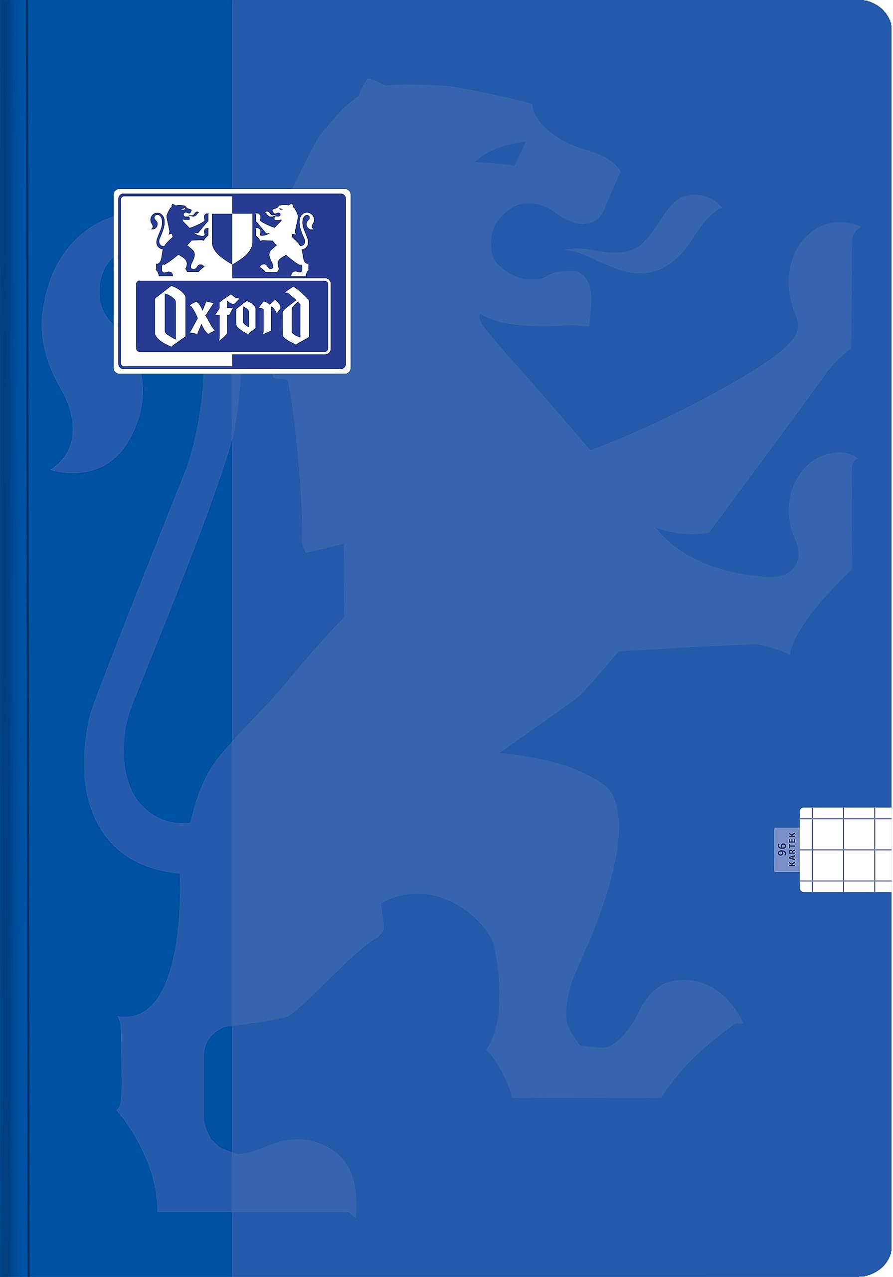 Oxford Notizbuch A4, 96 Blätter, kariert, 5 Stück-Packung Farbenmix
