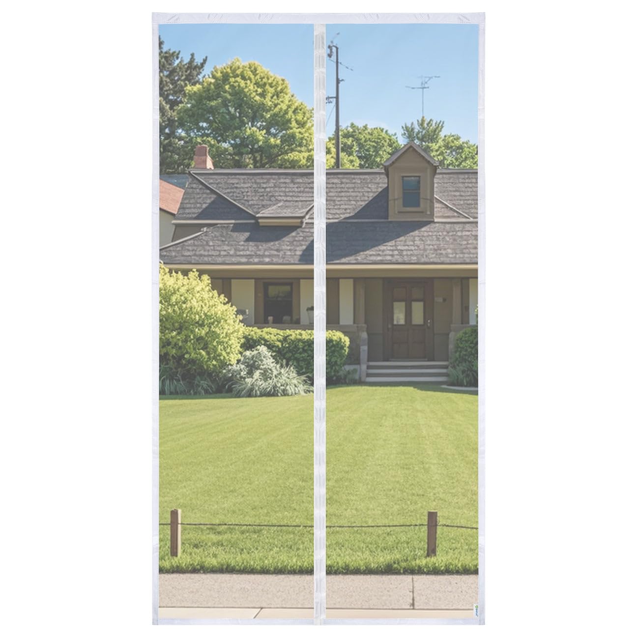 Apalus Prime Zanzariera con Magneti per Porte, 120x220 CM - Rete Fine, Tenda Totalmente Magnetica, si Chiude da Sola - Non Accorciabile (Prime Bianco)