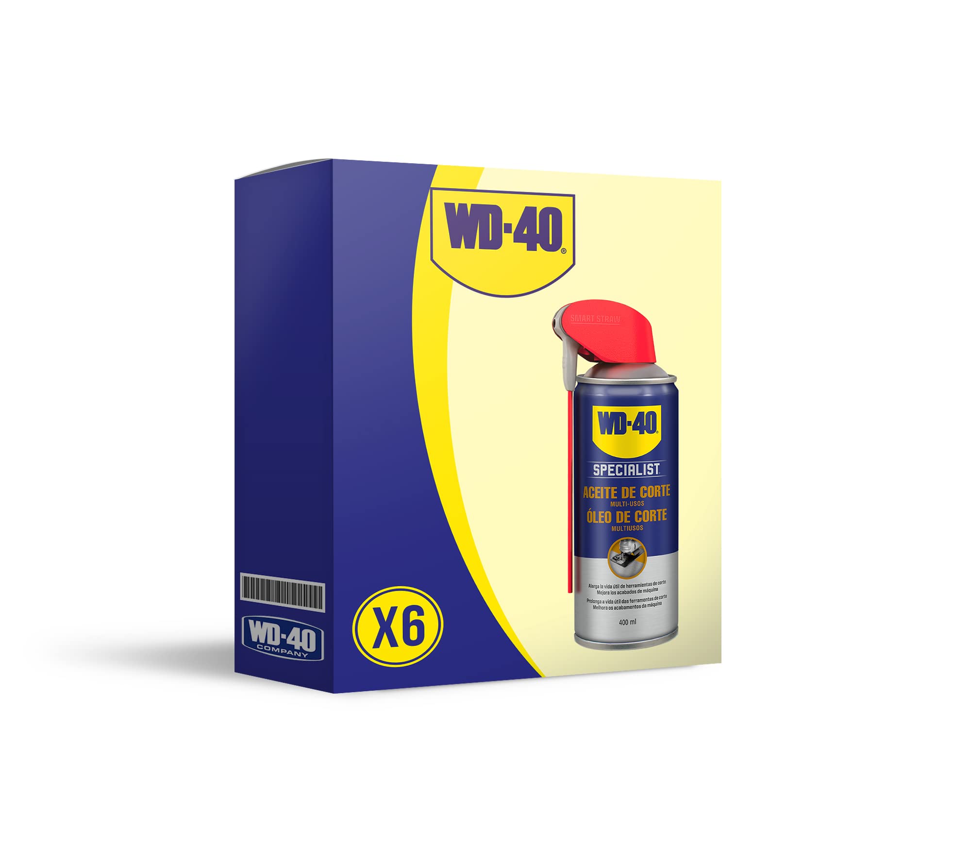 WD-40 Specialist - Caja de 6 botes de aceite de corte Aceite 400ml, maximiza la vida de los equipos de corte y perforación, taladros de columna y sierras