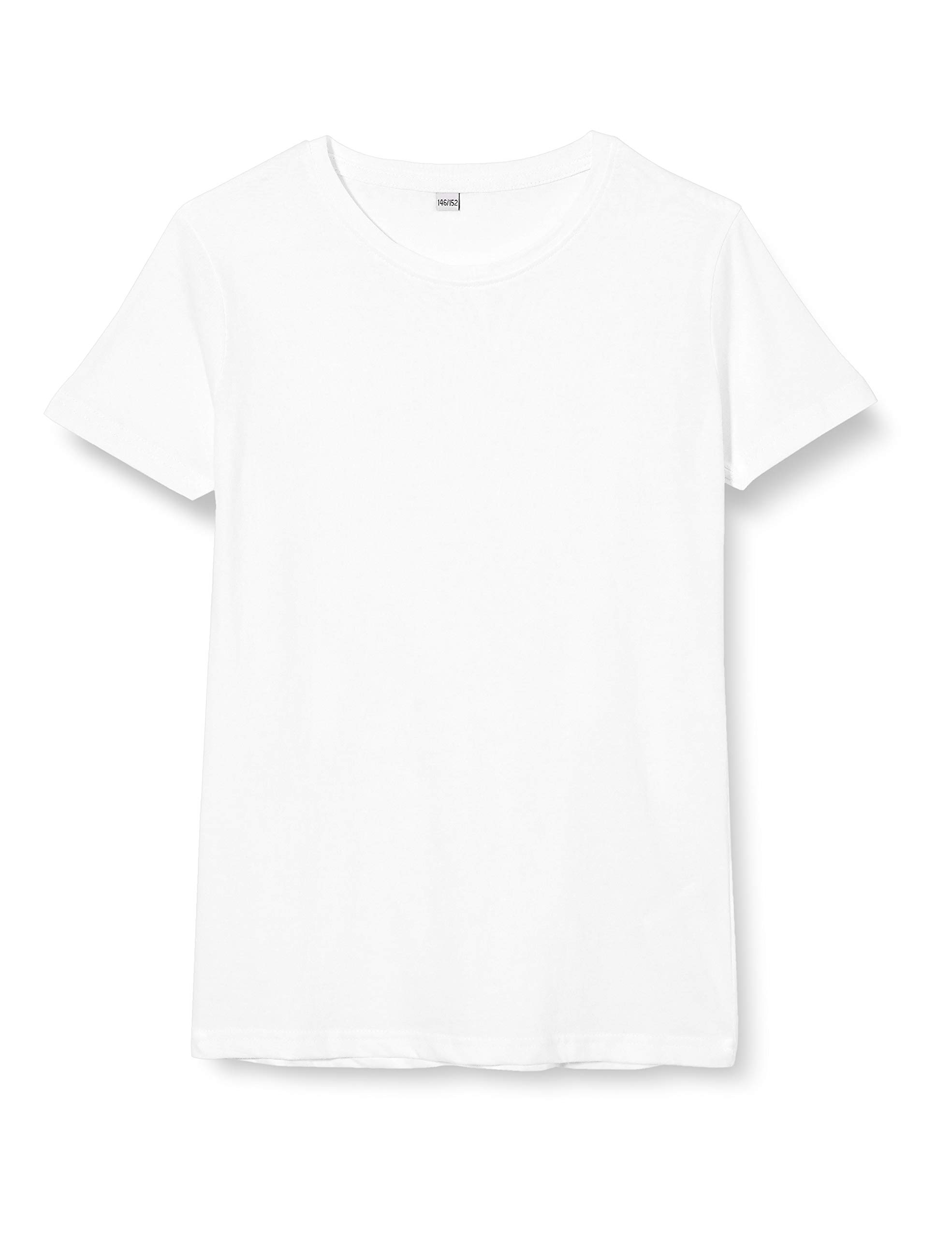 Build Your Brand T-shirt dziewczęcy, biały, 146-152
