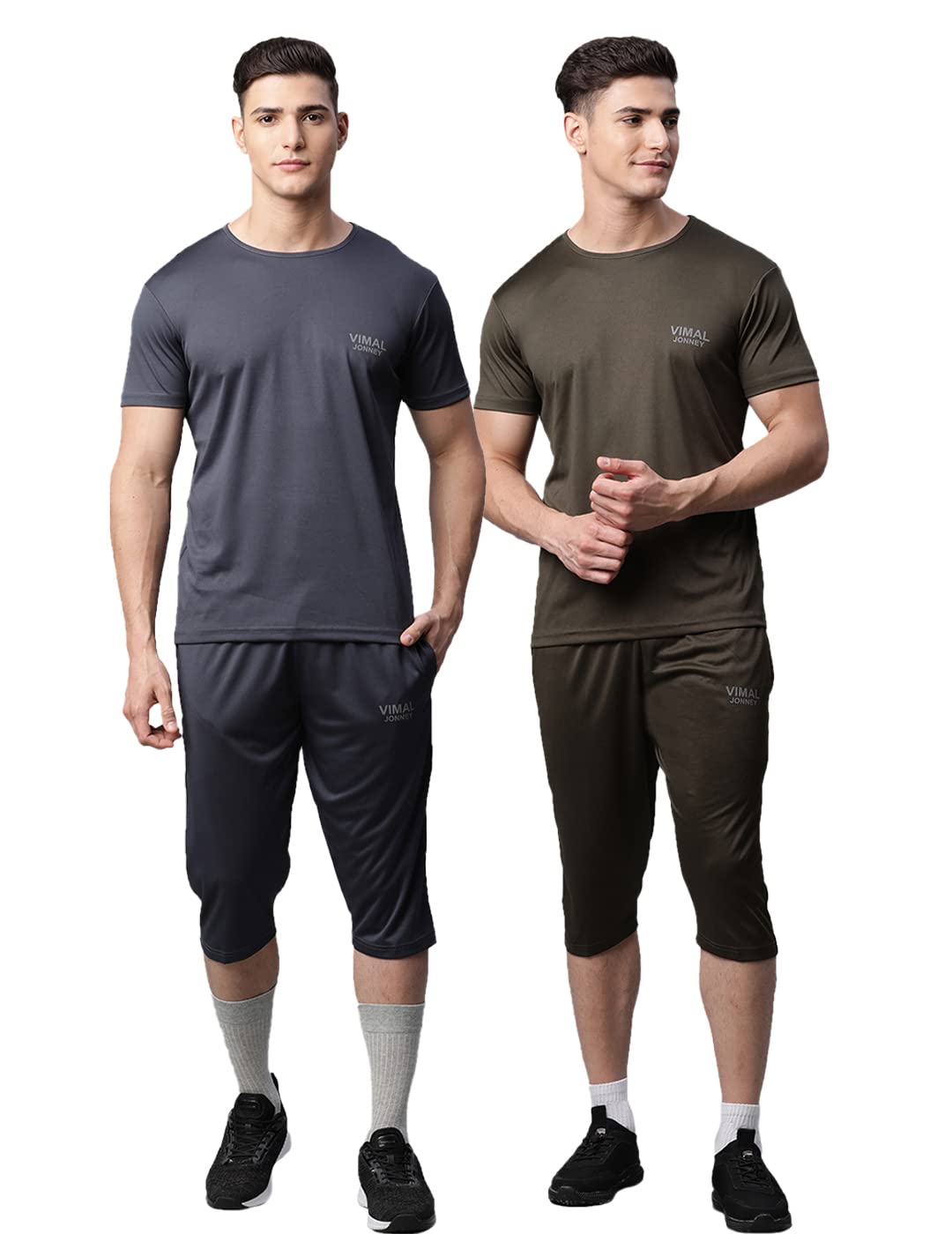 Mack Jonney Dryfit Solid Lycra Tracksuit Co-ord Sets for Men (Pack of 2)-DRYFIT_T_D13_BLU_OLV_04-P