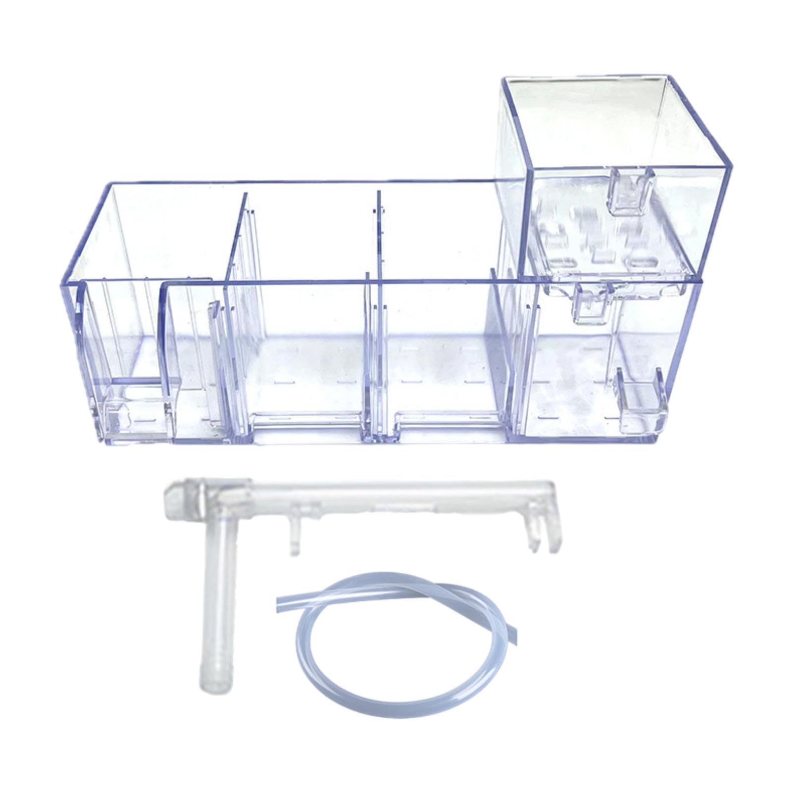 Colcolo Fish Tank Filter,Aquarium Filter Box, Lightweight,Filtration Fish Tank Accessories Quiet Sturdy Turtle Tank Filter Hanging, box wet and dry hose