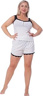 زدكوتكس بيجامة قطن مميزة للنساء مع حمالات وشورت