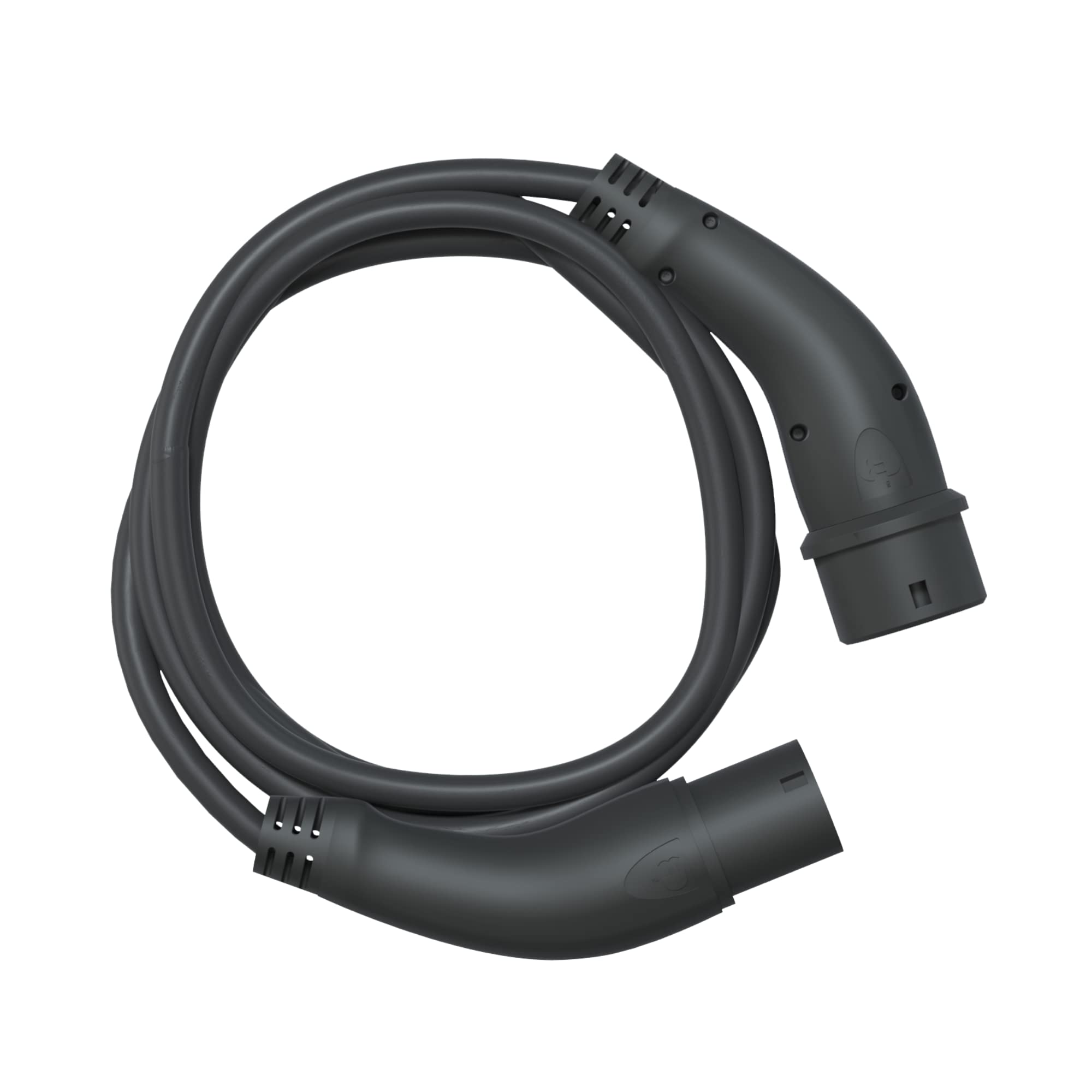 Wallbox Cable de Carga para Coches eléctricos, Tipo 2 a Tipo 2: 22 kW de Potencia, 7 m de Longitud, Modo 3, protección IP44, CA monofásica y trifásica