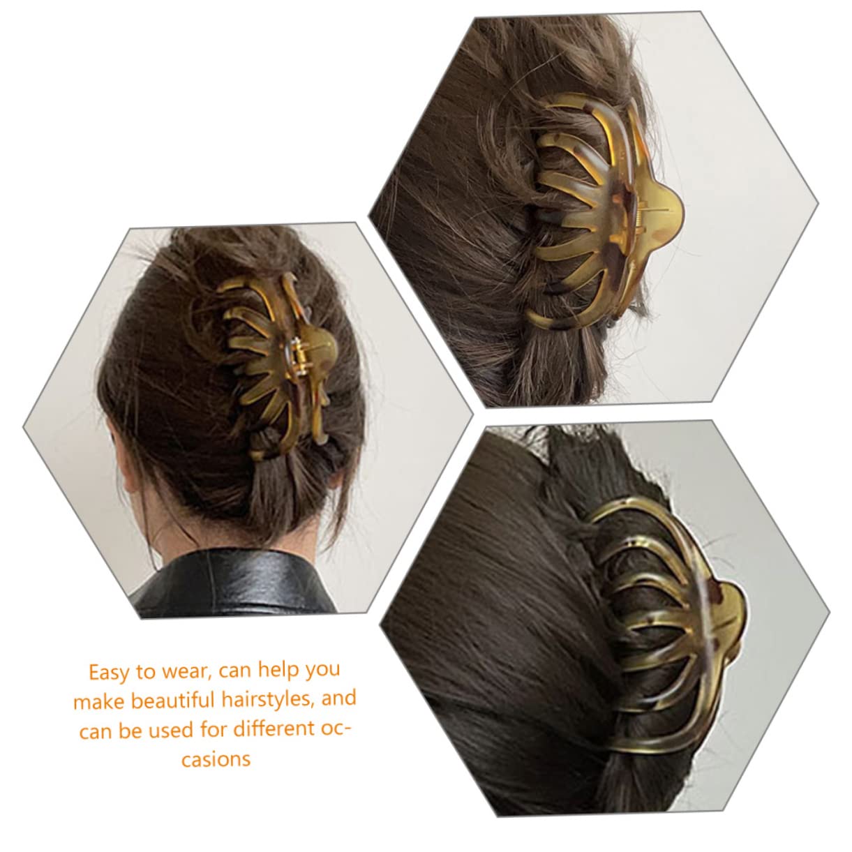 Mikinona 5er-set Französische Haarnadeln Haarspangen Für Dutts Flache Clips Groß Für Dickes Modisches Styling-zubehör 2 Stück X 5
