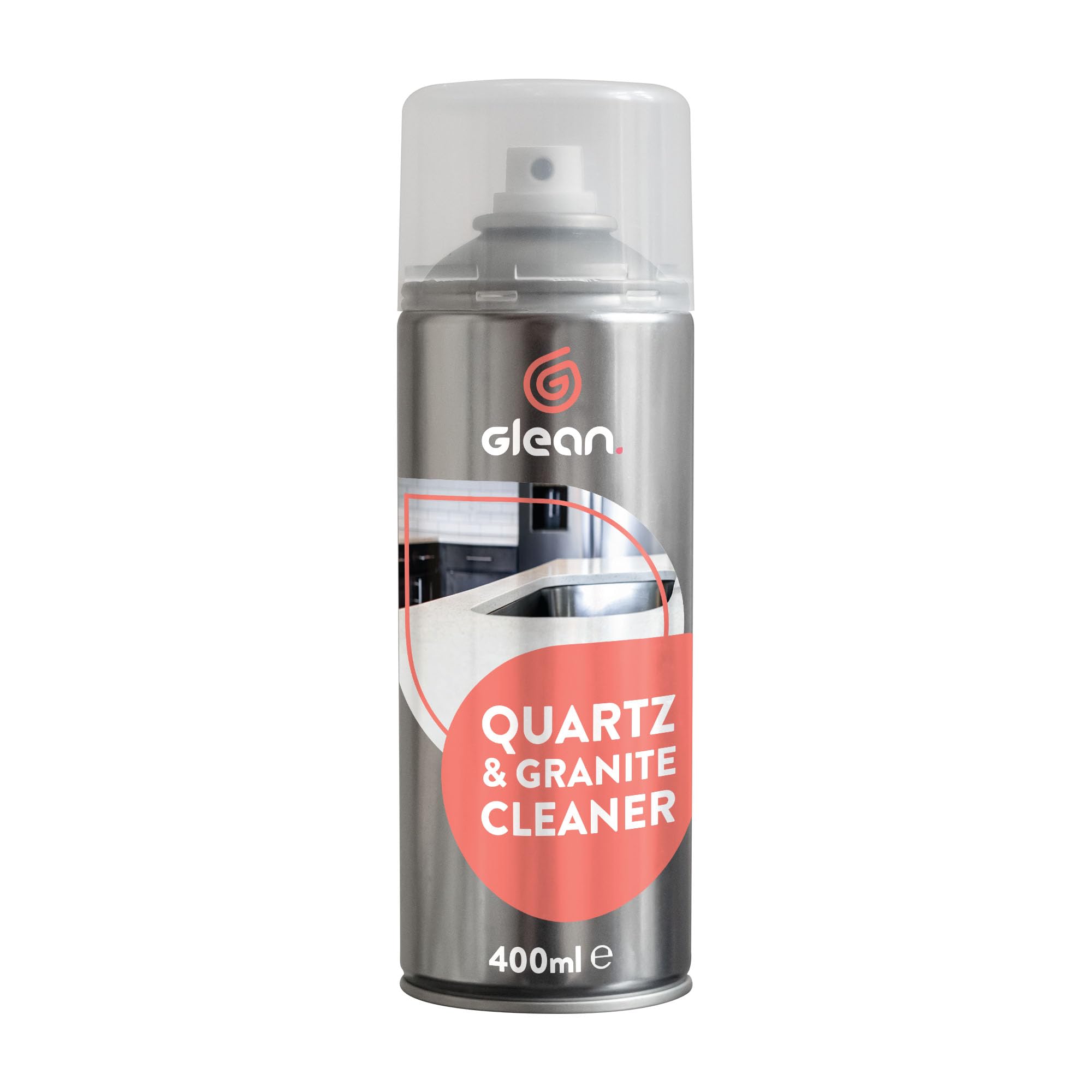 GLEAN Quartz & Granite Foaming Cleaner - 400ml - Easy Care Non-Abrasive Streak Free Cleaner for Natural Stone Worktops, Etc.