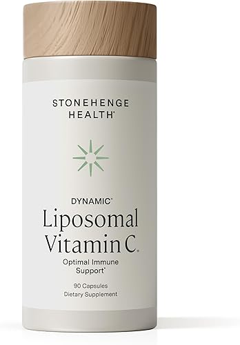 Stonehenge Health Vitamina C liposomal dinámica de 1500 mg, 90 cápsulas, fórmula avanzada, fosfolípidos procedentes de girasol sin OMG, apoya el