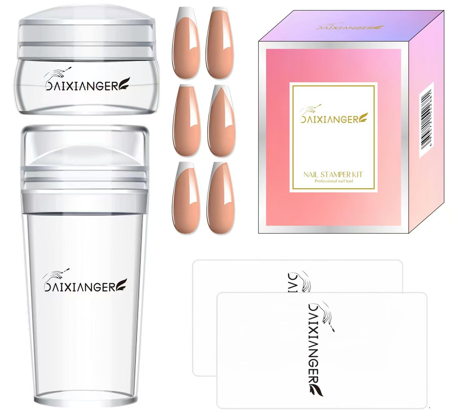 French Tip Nail Stamping Kit - DIY Nail Art Tool