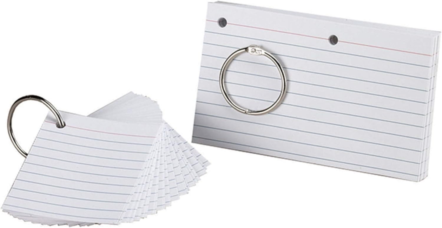Oxford Just Flip-It Punched & Supplies Perforated Study Cards Supplies Ess63506 Tops Products