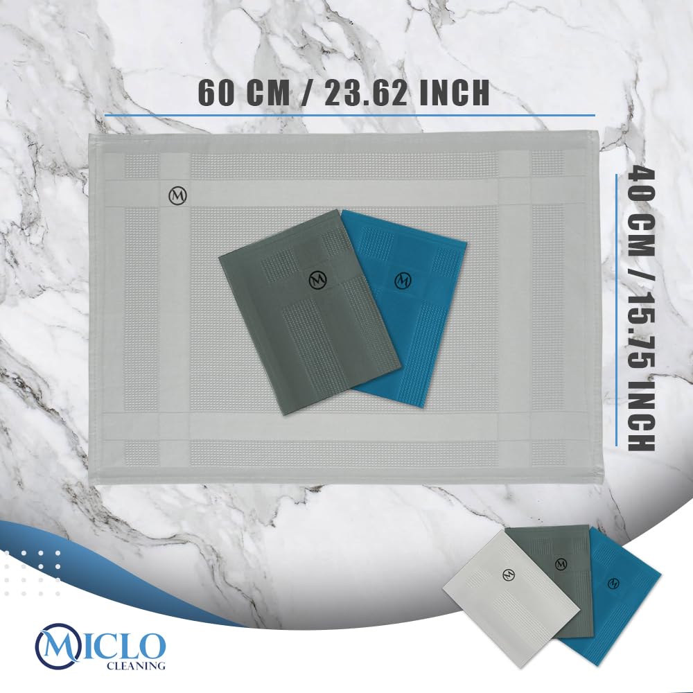Microfibre Premium Cleaning Cloth Set of 3 - Magic Cloth | All Purpose, Absorbent Washcloth | Microfiber for Window, Kitchen, Bathroom | Lint-Free, Scratch-Free Glass CLoth | 16'' x 24'' | Dark Series