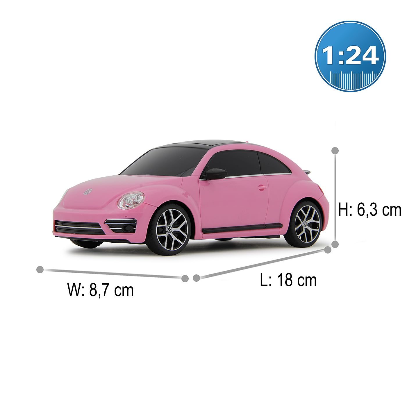 Amazon.com: Jamara 405160 - VW Beetle 1:24 Pink - Officially