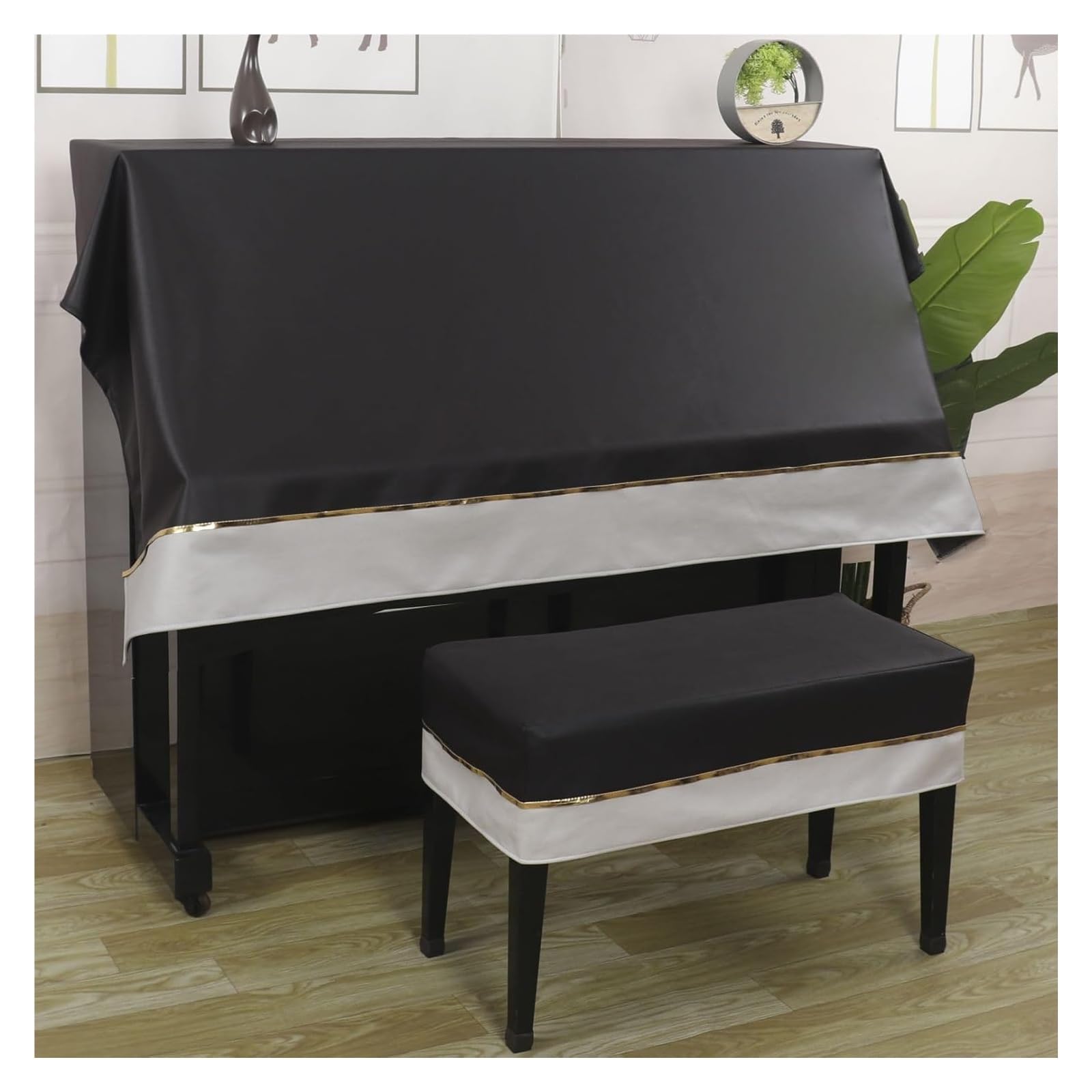 Copri pianoforte verticale, copertura di protezion Copertura Antipolvere for Pianoforte Verticale-Copertura for Pianoforte Impermeabile-Copertura Decorata Antipolvere for Pianoforte Completo,200x140cm