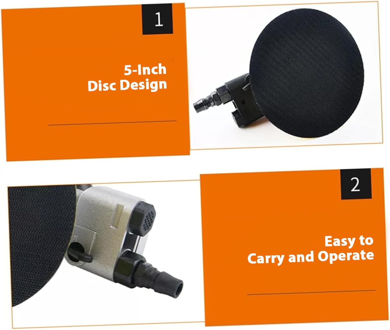 Angoily Versatile Pneumatic Palm Sander Woodworking Air Tool Sanding Discs for Automotive Sanding