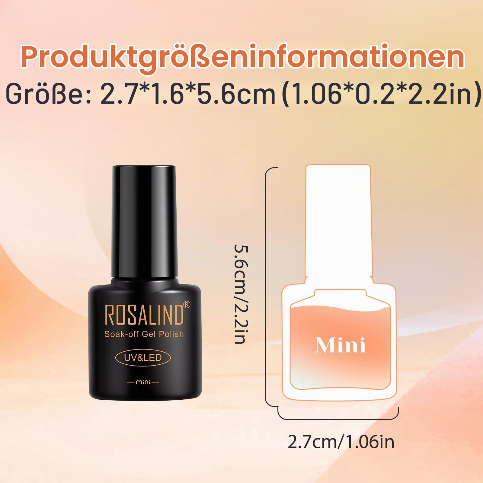 ROSALIND UV Nagellack Set 65 Stück Rosa Blau Grün Lila Rot Schwarz Braun