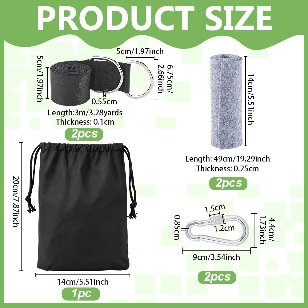 OLYCRAFT 2 Stück Baumschaukel Gurte Set mit Baumschutz, 3 m, Nylon