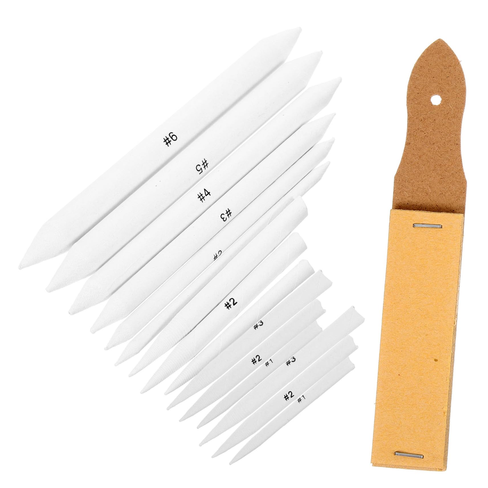 HAPINARY DIY Art Tools Set 16pcs Blending Stumps Erasing Pen for Art Paper Sketch and Painting Details