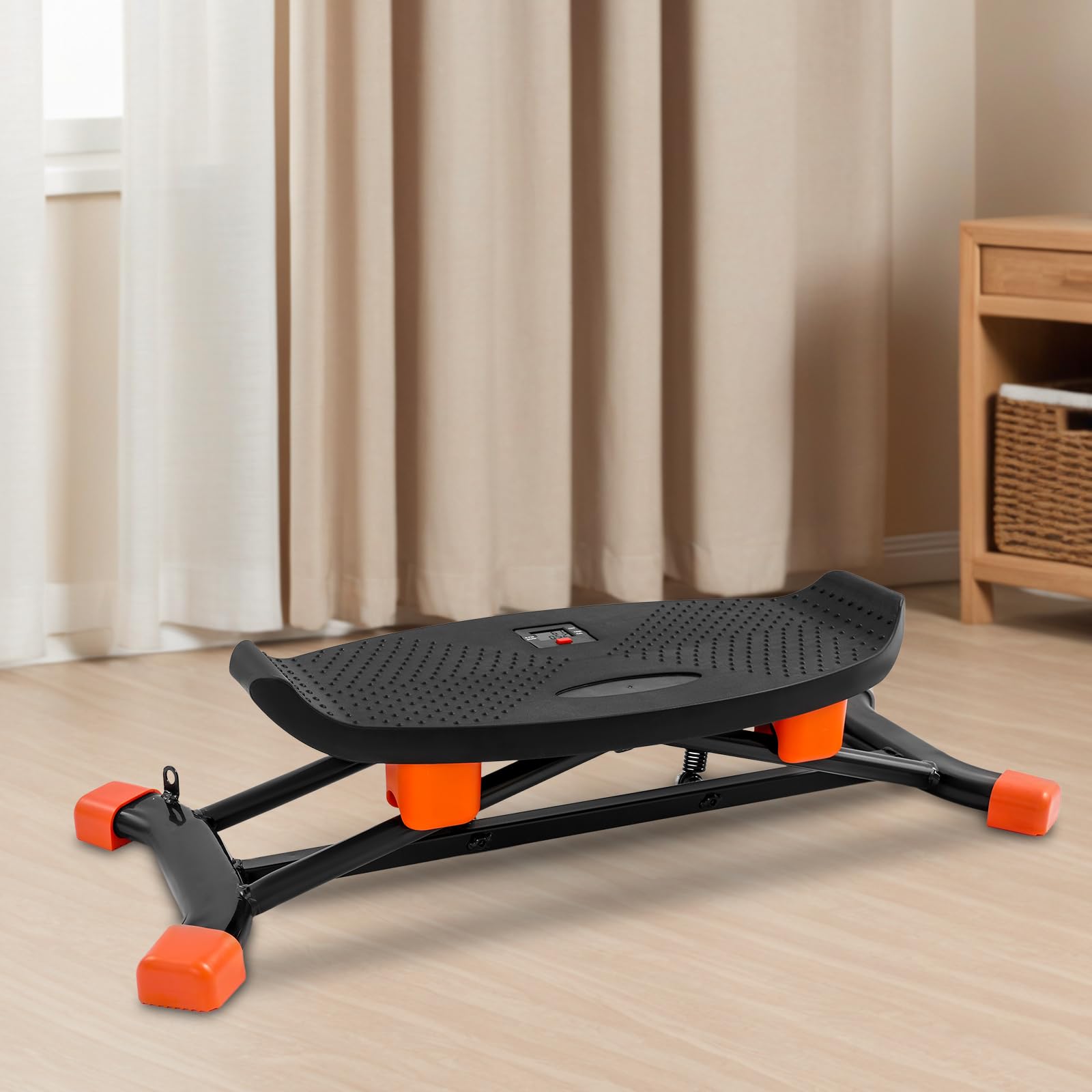 Slide Stepper per allenamento a casa, allenamento completo del corpo, base antiscivolo, 120 kg | Struttura in acciaio ABS con base antiscivolo e display intelligente