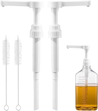 2Pcs Sauce Pump Dispenser, Coffee Syrup Sauce Pumps for Chocolate Pumpkin Caramel Sauces Bottles, Reusable 15ml Large Syrup Pump Dispenser for Vanilla Mocha Sauces