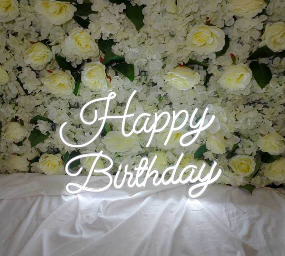 Ulalaza Neonowy znak LED, lampka nocna, Happy Birthday, do domu, sypialni, salonu, baru, artystyczna dekoracja, impreza, ślub, urodziny, Boże Narodzenie, z USB 5 V