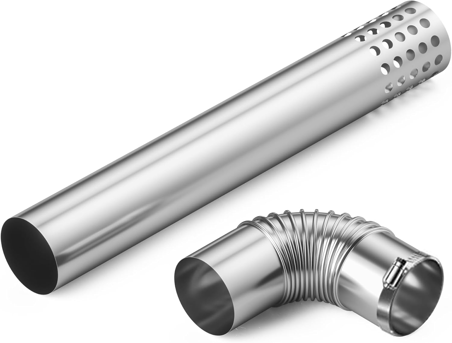 ORBEK Stainless Steel Vent Pipe, Elbow and Horizontal Termination Pipe with Chimney Rain Cap, Compatible with Residential Gas Tankless Water Heater