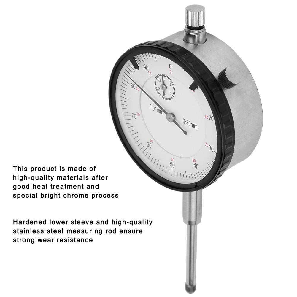 Comparatore 0 a 30 Mm Ad Alta Precisione con Movimento in Ottone, Acciaio Ad Alta velocità e Impermeabile IP65, Resistente All'usura per Strumenti di Misurazione, Utensili