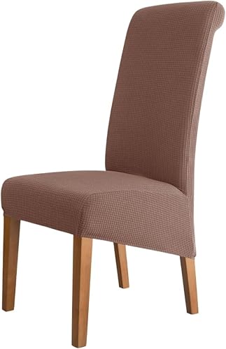 GUYANA Fundas para silla impermeables con respaldo alto, funda elástica para silla de comedor, funda protectora contra la suciedad, funda protectora