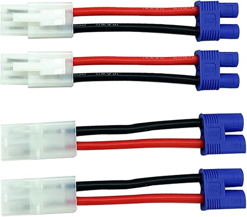 Miniatura 2 de 2 pares Tamiya conector a EC3 enchufes adaptador macho hembra w/14AWG calibre cable de silicona cable para RC Lipo cargador de batería ESC