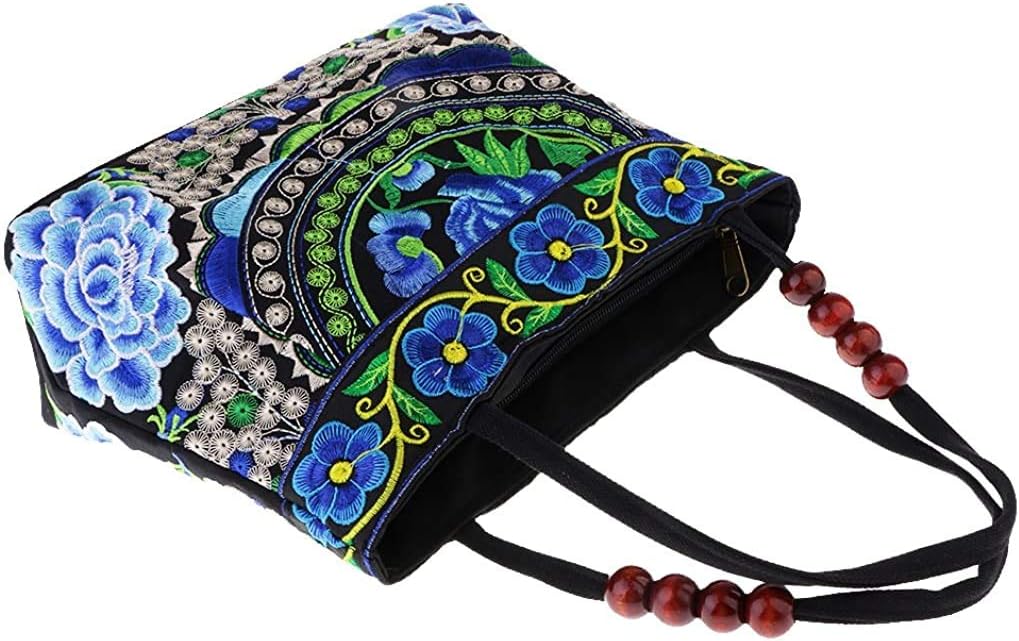 Aconga Vintage Embroidery Womens Handbag Flower Embroidered Shoulder Bag 31x51cm #1