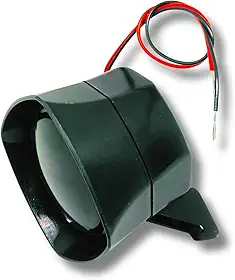 Sirene Eletrônica Piezoelétrica 12V, 120dB, Universal para Alarmes Residenciais e Automotivos