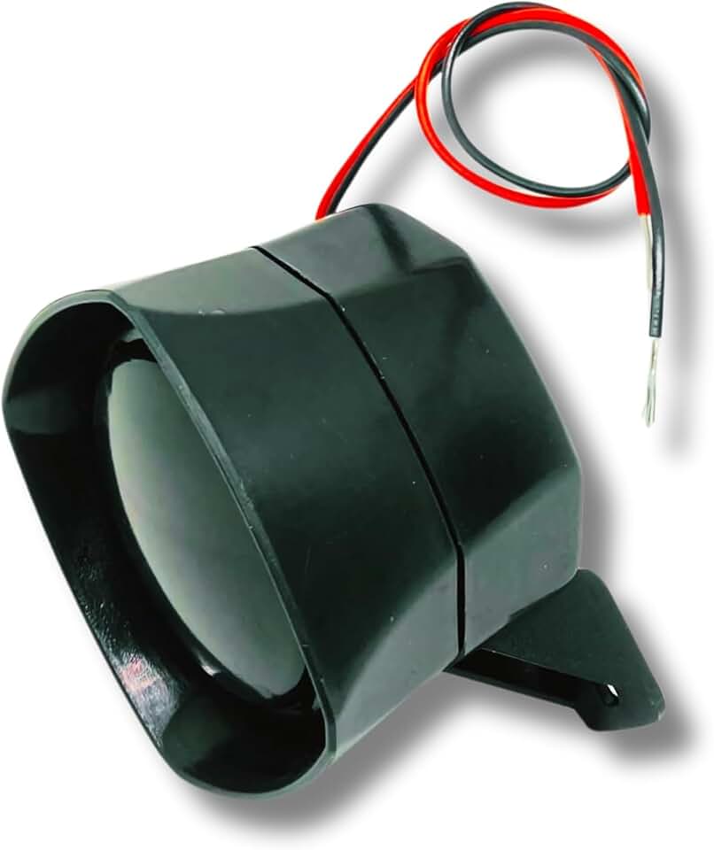 Sirene Eletrônica Piezoelétrica 12V, 120dB, Universal para Alarmes Residenciais e Automotivos