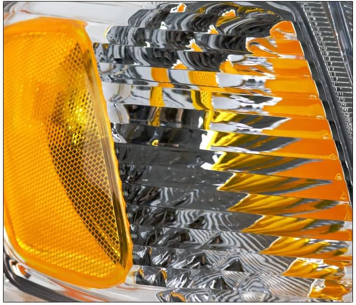 Replacement Headlights Headlamps Chrome Compatible with 2001-2003 Ford Explorer Sport / 2001-2005 Explorer Sport Trac