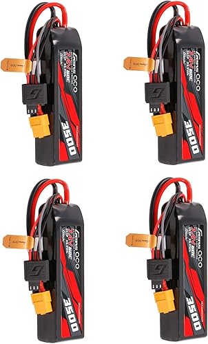 Gens ace G-Tech 3500mAh 2S1P 7.4V 60C Lipo Battery Pack with XT60 Plug(4Pcs)
