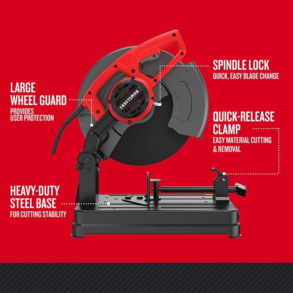 CRAFTSMAN Chop Saw, 15-Amp, 14-Inch 