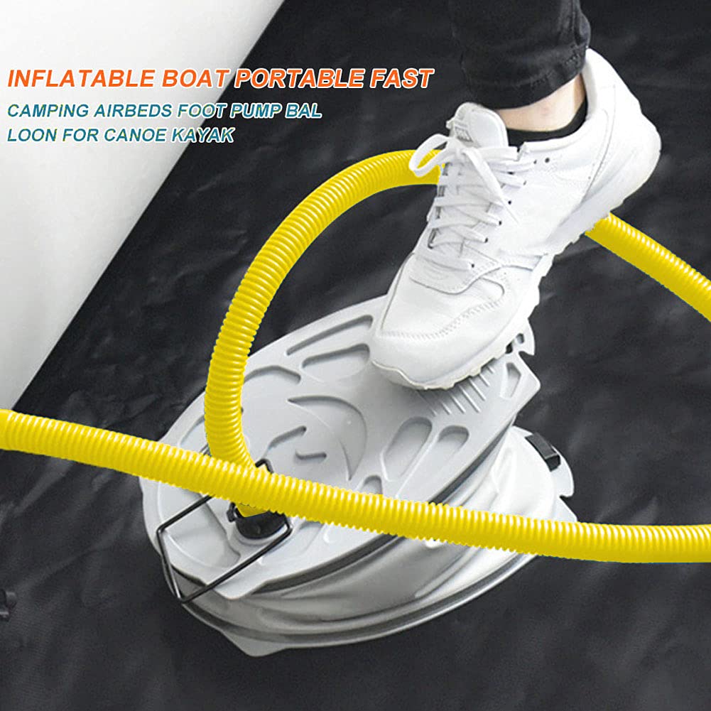 Pompa ad aria del piede, Pompa a pedale, Pompa a pedale per barca Pompa ad aria gonfiabile, Barca gonfiabile portatile Fast Camping Airbeds Pompa a pedale per canoa kayak