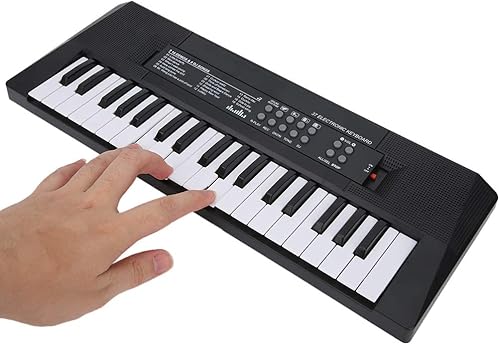Miniatura 9 de Piano de teclado electrónico de 37 teclas con micrófono, piano digital portátil para principiantes, instrumento musical educativo con función de