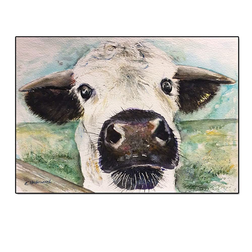 Peinture vache des Highlands pour habiller un grand mur vide de salon moderne