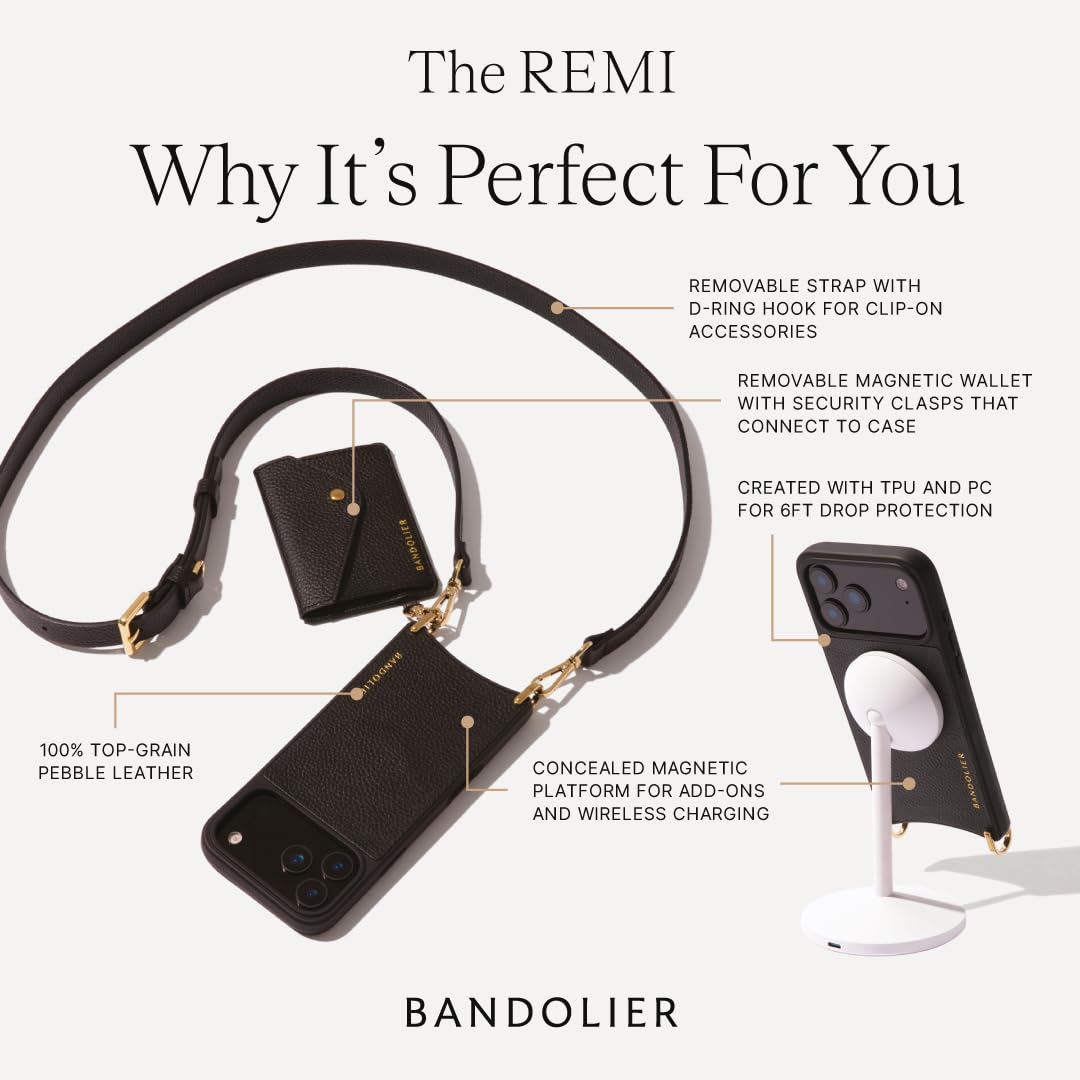 Amazon.com: Bandolier Remi Crossbody Phone Case for iPhone 17. 100