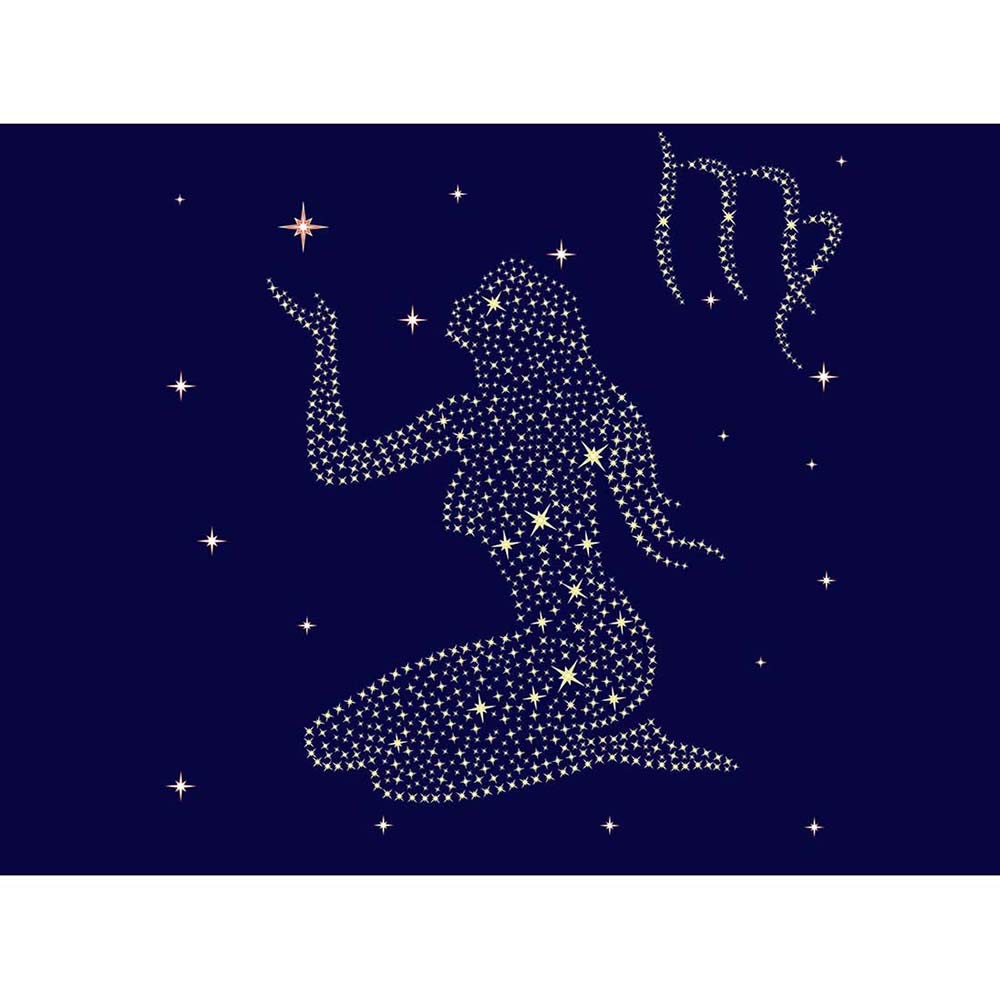 Wee Blue Coo Painting Illustration Zodiac Star Sign Virgo Virgin Art Print Poster Wall Decor 12X16 Inch