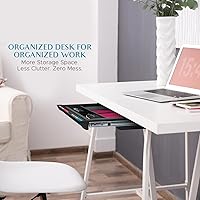 Vista 3 de Pencil Drawer by NYCCO Underdesk Drawer 23 Inch Wide - Ball-Bearing Slides - Black