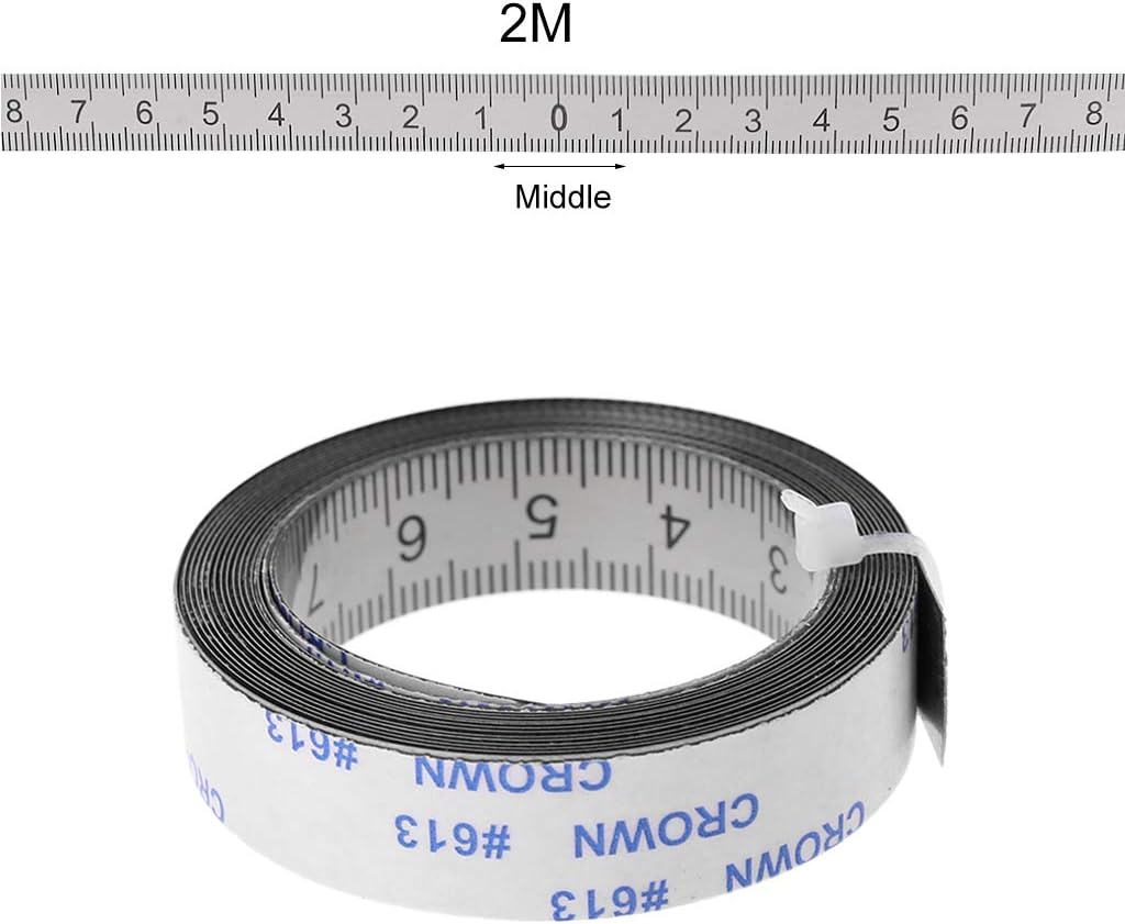 Ruler Only,Stainless Steel Miter Track Tape Measure Self Adhesive Metric Scale Ruler 1M-3M for T-Track Router Table Saw Woodworking Tool