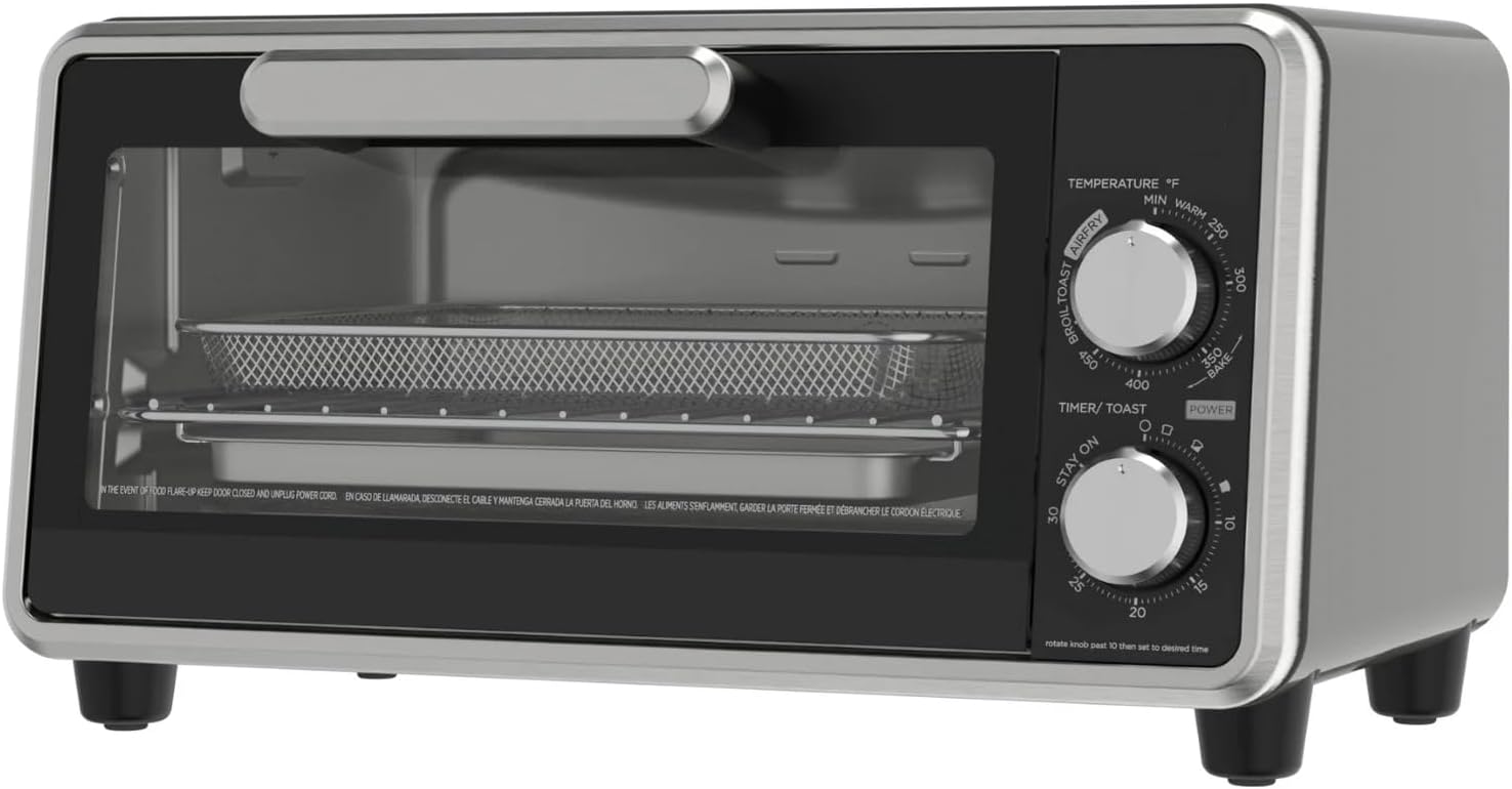 Air Fryer Toaster Oven, Stainless Steel Countertop Oven with Crisp & Bake Functions for Roasting, Reheating & Toasting - Image 1 of 6