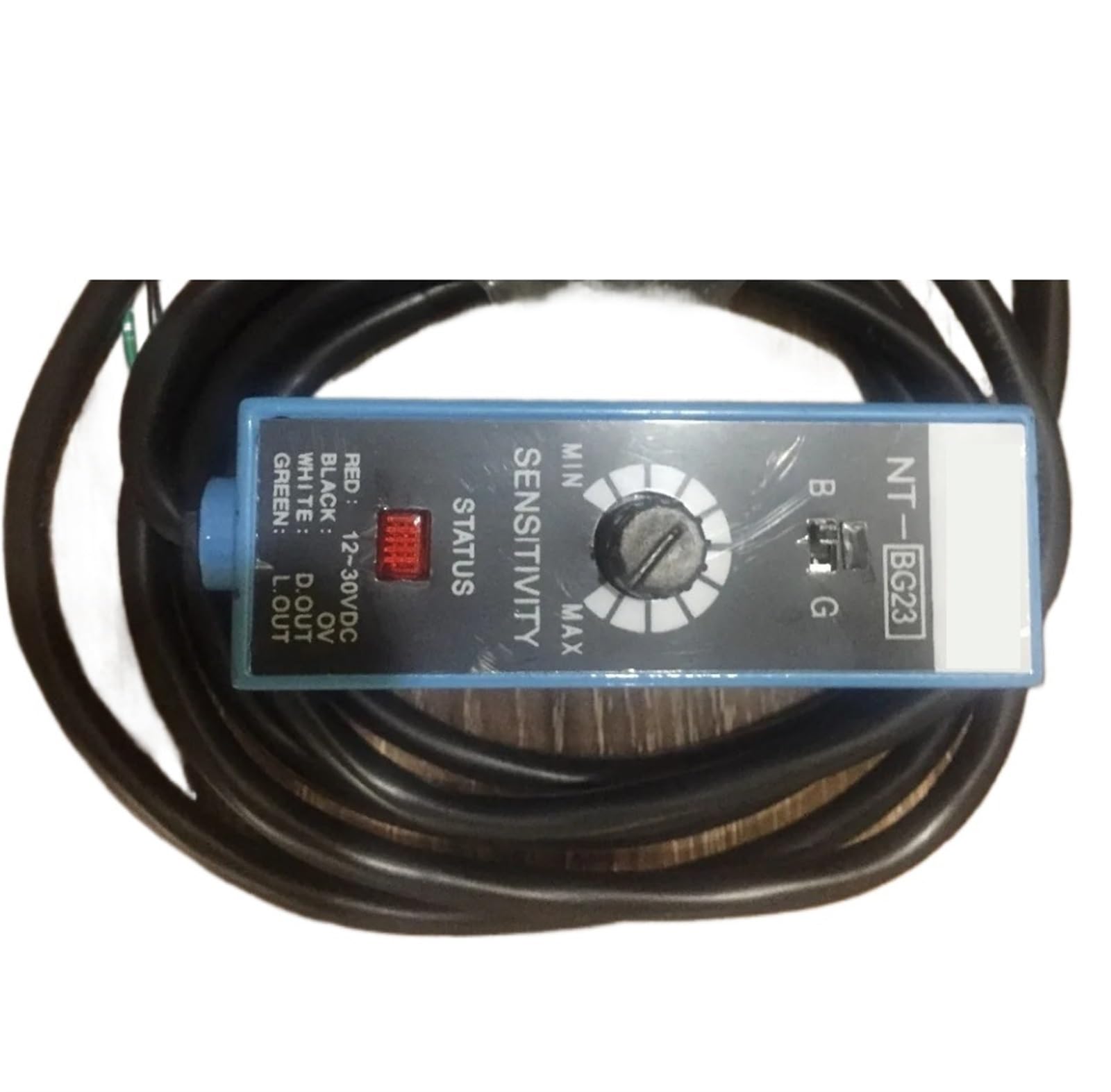 Interruptor fotoeléctrico NT-BG23 para automatizar bandas de embalaje azul y verde