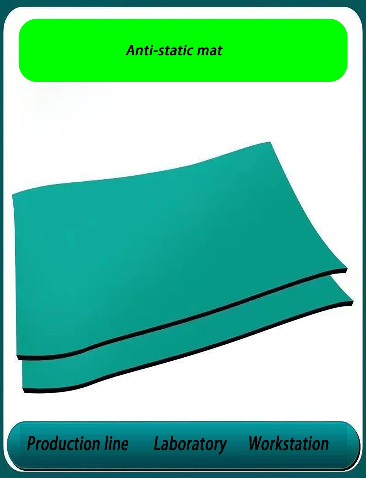 grandes almohadillas de soldadura de silicona, Tamaños múltiples del verde del cojín del banco de trabajo de la reducción estática del calor de la estera de soldadura(240x120x0.2cm)